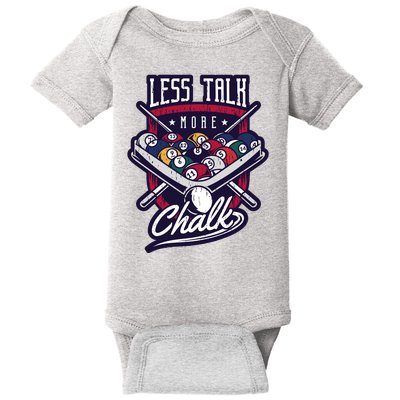 Less Talk More Chalk Billiards Baby Bodysuit