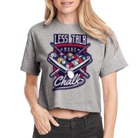 Less Talk More Chalk Billiards Crop Top