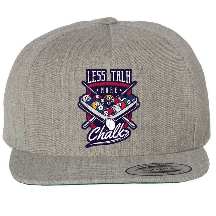 Less Talk More Chalk Billiards Wool Snapback Cap