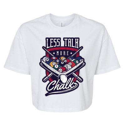 Less Talk More Chalk Billiards Bella+Canvas Jersey Crop Tee