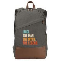 Luigi The Man The Myth The Legend First Name Luigi Cotton Canvas Backpack