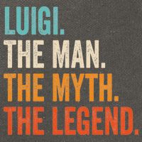 Luigi The Man The Myth The Legend First Name Luigi Cotton Canvas Backpack