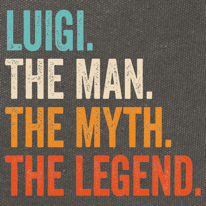 Luigi The Man The Myth The Legend First Name Luigi Cotton Canvas Backpack