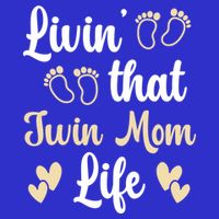 Livin That Mom Twin Life Twins Pregnant Two Mom Cute Gift Premium T-Shirt