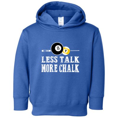 LESS TALK MORE CHALK BILLIARDS POOL PLAYER Gift For Father's Day Toddler Hoodie