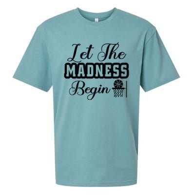 Let The Madness Begin Gift For Basketball Fan Team Sport Bball Sueded Cloud Jersey T-Shirt