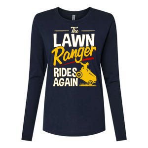 Lawn Tractor Mowing Gift The Lawn Ranger Rides Again Womens Cotton Relaxed Long Sleeve T-Shirt