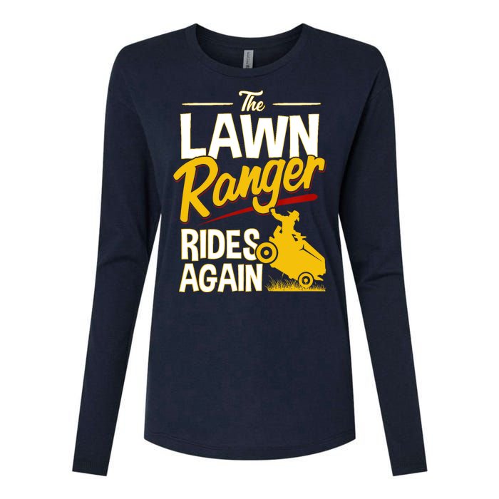 Lawn Tractor Mowing Gift The Lawn Ranger Rides Again Womens Cotton Relaxed Long Sleeve T-Shirt