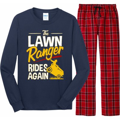 Lawn Tractor Mowing Gift The Lawn Ranger Rides Again Long Sleeve Pajama Set