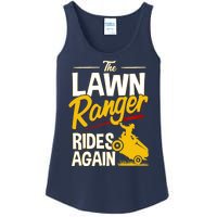 Lawn Tractor Mowing Gift The Lawn Ranger Rides Again Ladies Essential Tank