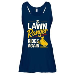 Lawn Tractor Mowing Gift The Lawn Ranger Rides Again Ladies Essential Flowy Tank