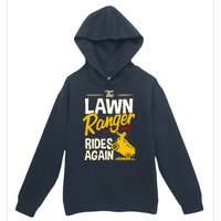 Lawn Tractor Mowing Gift The Lawn Ranger Rides Again Urban Pullover Hoodie