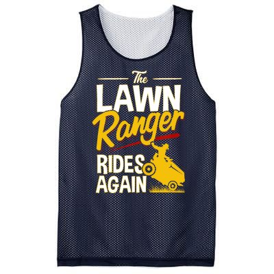 Lawn Tractor Mowing Gift The Lawn Ranger Rides Again Mesh Reversible Basketball Jersey Tank