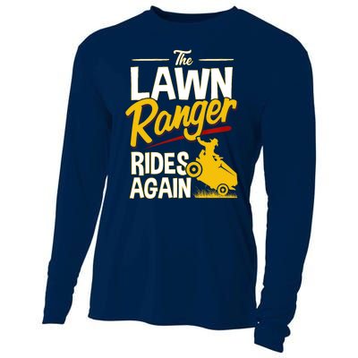 Lawn Tractor Mowing Gift The Lawn Ranger Rides Again Cooling Performance Long Sleeve Crew