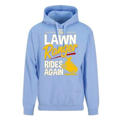 Lawn Tractor Mowing Gift The Lawn Ranger Rides Again Unisex Surf Hoodie