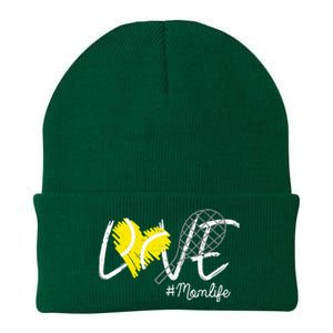 LOVE Tennis Mom Life Gift For Mom Women Mothers Day Knit Cap Winter Beanie