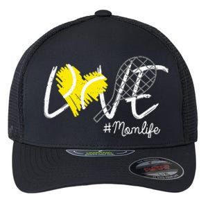 LOVE Tennis Mom Life Gift For Mom Women Mothers Day Flexfit Unipanel Trucker Cap