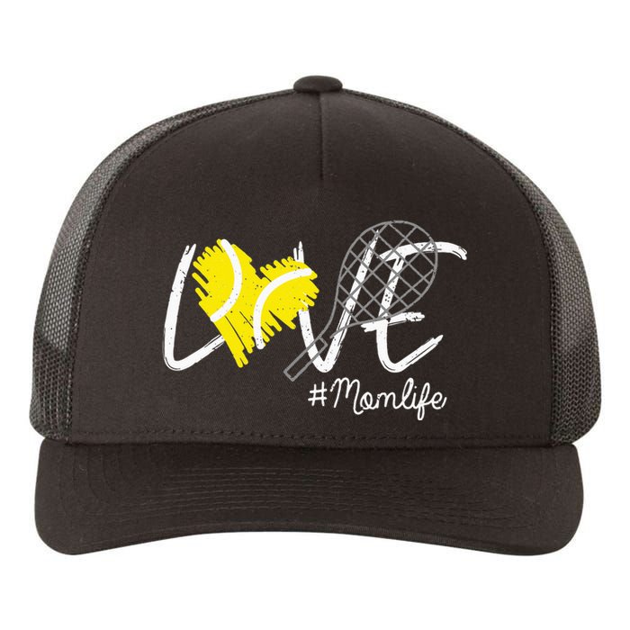 LOVE Tennis Mom Life Gift For Mom Women Mothers Day Yupoong Adult 5-Panel Trucker Hat