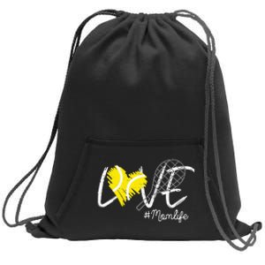 LOVE Tennis Mom Life Gift For Mom Women Mothers Day Sweatshirt Cinch Pack Bag