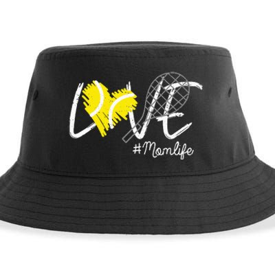 LOVE Tennis Mom Life Gift For Mom Women Mothers Day Sustainable Bucket Hat