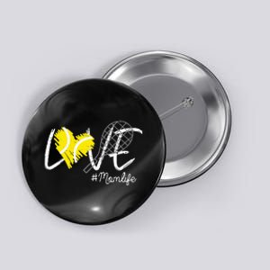 LOVE Tennis Mom Life Gift For Mom Women Mothers Day Button