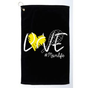 LOVE Tennis Mom Life Gift For Mom Women Mothers Day Platinum Collection Golf Towel