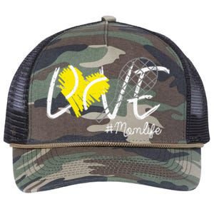 LOVE Tennis Mom Life Gift For Mom Women Mothers Day Retro Rope Trucker Hat Cap