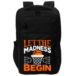 Let The Madness Begin College Madness Basketball Impact Tech Backpack