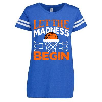 Let The Madness Begin College Madness Basketball Enza Ladies Jersey Football T-Shirt