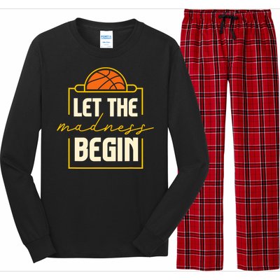 Let The Madness Begin I Basketball Long Sleeve Pajama Set