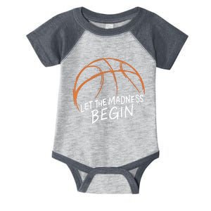 Let The Madness Begin I Funny Basketball Season Infant Baby Jersey Bodysuit