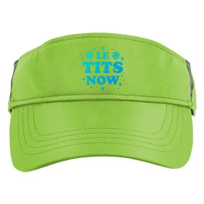 Le Tits Now Let It Snow Funny Christmas Winter Xmas Wordplay Gift Adult Drive Performance Visor