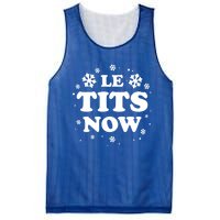 Le Tits Now Let It Snow Funny Christmas Winter Xmas Wordplay Funny Gift Mesh Reversible Basketball Jersey Tank