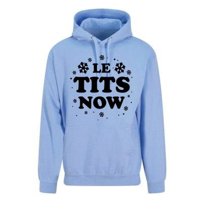 Le Tits Now Let It Snow Funny Christmas Winter Xmas Wordplay Funny Gift Unisex Surf Hoodie