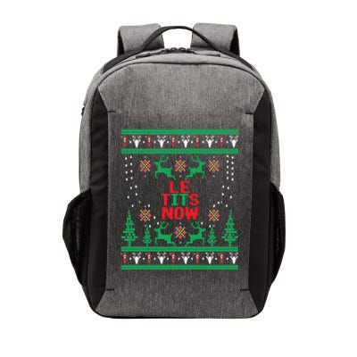 Le Tits Now Christmas Let It Snow Ugly Sweater Party Funny Gift Vector Backpack