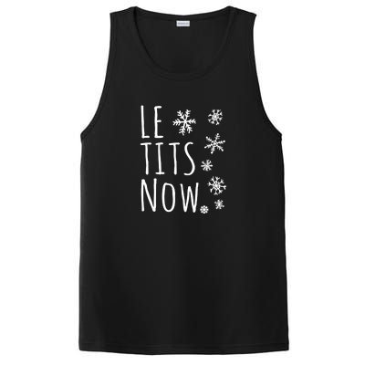 Le Tits Now Humor Christmas PosiCharge Competitor Tank