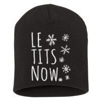 Le Tits Now Humor Christmas Short Acrylic Beanie