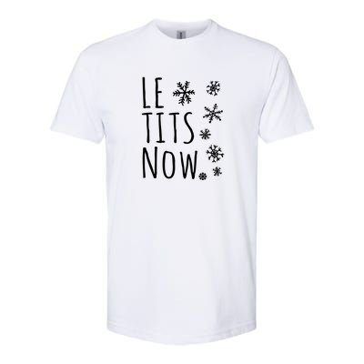 Le Tits Now Humor Christmas Softstyle CVC T-Shirt