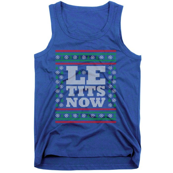 Le Tits Now Ugly Christmas Let It Snow Funny Xmas Party Gift Tank Top