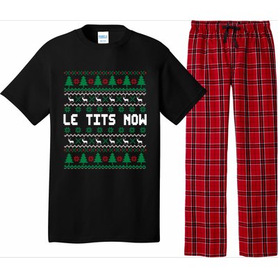 Le Tits Now Ugly Christmas Sweater Let It Snow Meaningful Gift Pajama Set