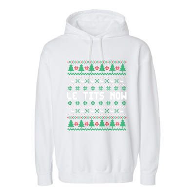 Le Tits Now Ugly Christmas Sweater Let It Snow Meaningful Gift Garment-Dyed Fleece Hoodie