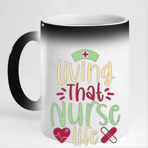 Living That Nurse Life 11oz Black Color Changing Mug