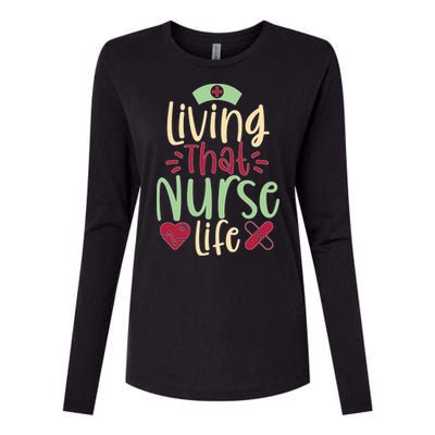 Living That Nurse Life Womens Cotton Relaxed Long Sleeve T-Shirt