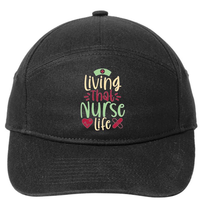 Living That Nurse Life 7-Panel Snapback Hat