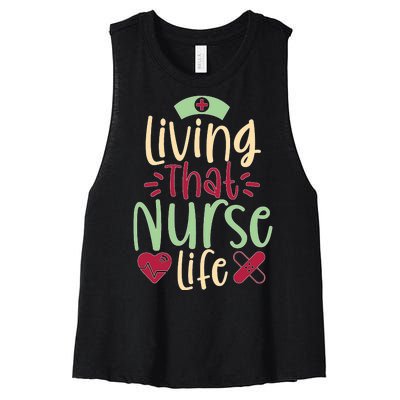 Living That Nurse Life Women's Racerback Cropped Tank