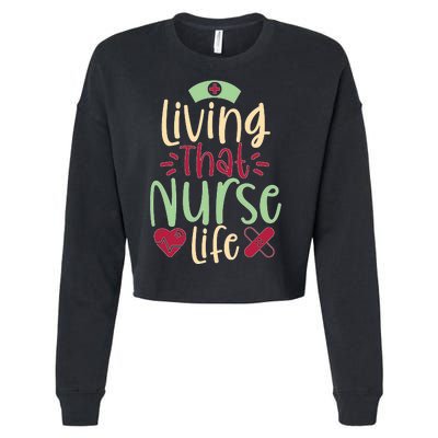 Living That Nurse Life Cropped Pullover Crew