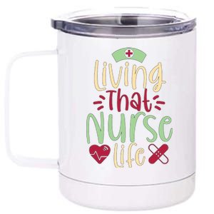 Living That Nurse Life 12 oz Stainless Steel Tumbler Cup