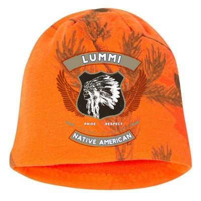 Lummi Tribe Native American Indian Pride Respect Retro Gift Kati - Camo Knit Beanie