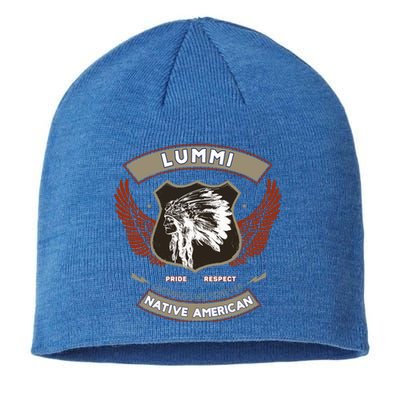 Lummi Tribe Native American Indian Pride Respect Retro Gift Sustainable Beanie