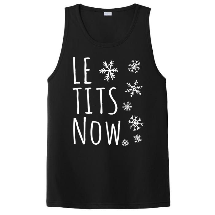 Le Tits Now Gift Let It Snow Gift Humor Christmas Gift PosiCharge Competitor Tank